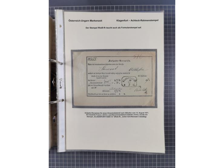 1756/1993 (ca.), reichhaltige Heimatsammlung “KLAGENFURT” mit über 650 Briefen und Karten, ab Vorphilatelie, dabei auch Posts