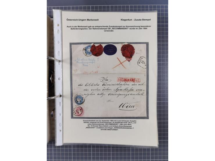 1756/1993 (ca.), reichhaltige Heimatsammlung “KLAGENFURT” mit über 650 Briefen und Karten, ab Vorphilatelie, dabei auch Posts