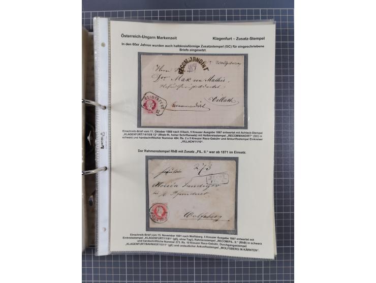 1756/1993 (ca.), reichhaltige Heimatsammlung “KLAGENFURT” mit über 650 Briefen und Karten, ab Vorphilatelie, dabei auch Posts