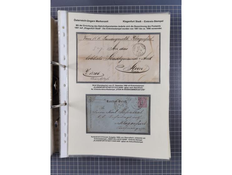 1756/1993 (ca.), reichhaltige Heimatsammlung “KLAGENFURT” mit über 650 Briefen und Karten, ab Vorphilatelie, dabei auch Posts