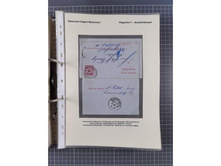 1756/1993 (ca.), reichhaltige Heimatsammlung “KLAGENFURT” mit über 650 Briefen und Karten, ab Vorphilatelie, dabei auch Posts