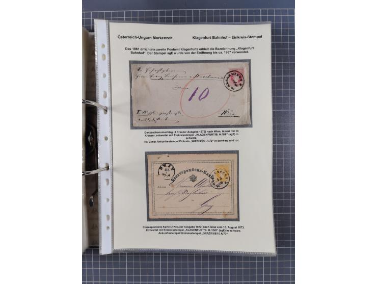 1756/1993 (ca.), reichhaltige Heimatsammlung “KLAGENFURT” mit über 650 Briefen und Karten, ab Vorphilatelie, dabei auch Posts