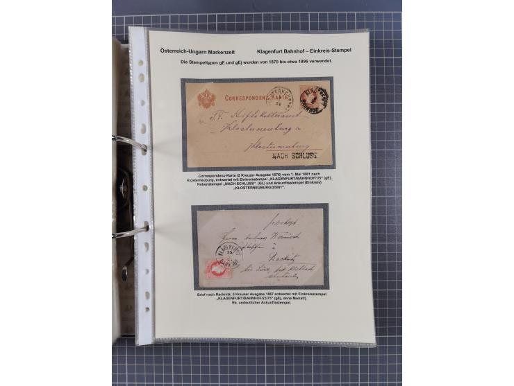 1756/1993 (ca.), reichhaltige Heimatsammlung “KLAGENFURT” mit über 650 Briefen und Karten, ab Vorphilatelie, dabei auch Posts