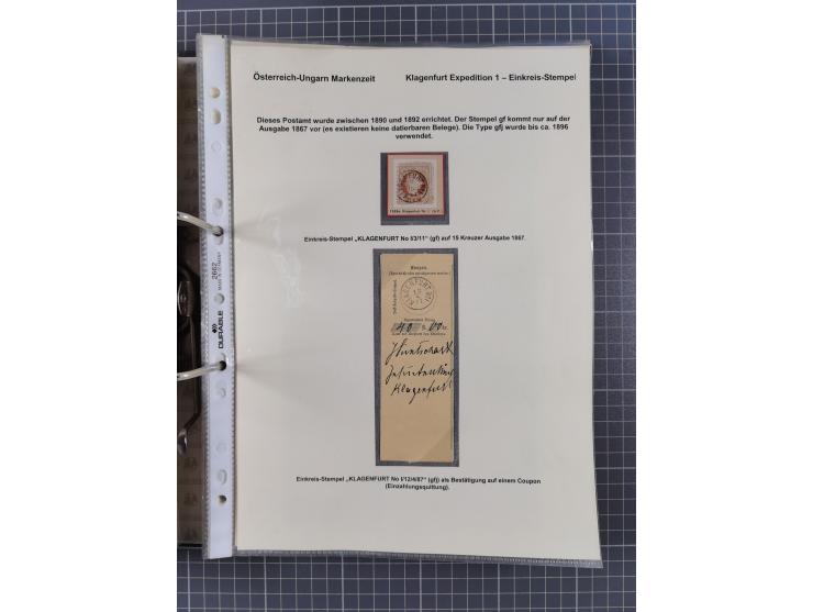 1756/1993 (ca.), reichhaltige Heimatsammlung “KLAGENFURT” mit über 650 Briefen und Karten, ab Vorphilatelie, dabei auch Posts