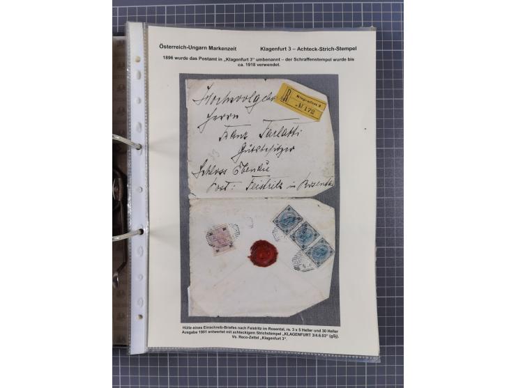 1756/1993 (ca.), reichhaltige Heimatsammlung “KLAGENFURT” mit über 650 Briefen und Karten, ab Vorphilatelie, dabei auch Posts