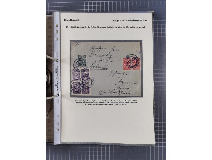 1756/1993 (ca.), reichhaltige Heimatsammlung “KLAGENFURT” mit über 650 Briefen und Karten, ab Vorphilatelie, dabei auch Posts