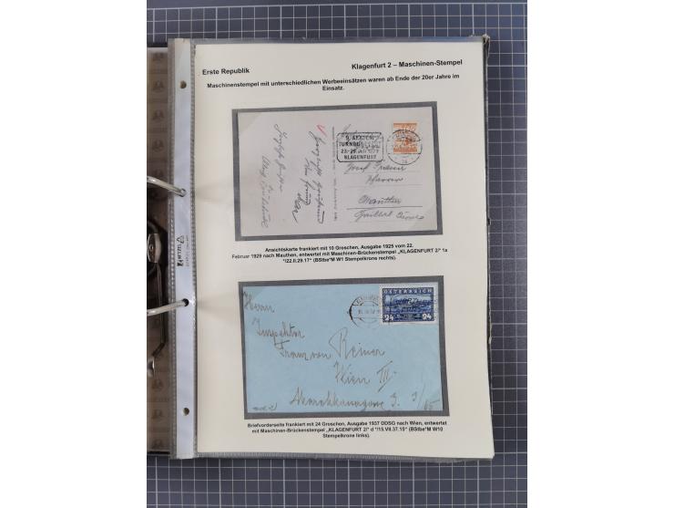 1756/1993 (ca.), reichhaltige Heimatsammlung “KLAGENFURT” mit über 650 Briefen und Karten, ab Vorphilatelie, dabei auch Posts