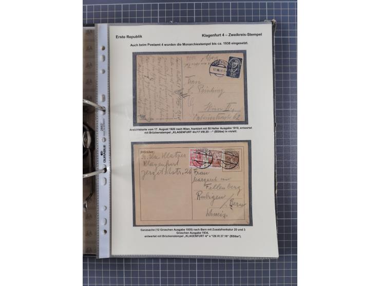 1756/1993 (ca.), reichhaltige Heimatsammlung “KLAGENFURT” mit über 650 Briefen und Karten, ab Vorphilatelie, dabei auch Posts