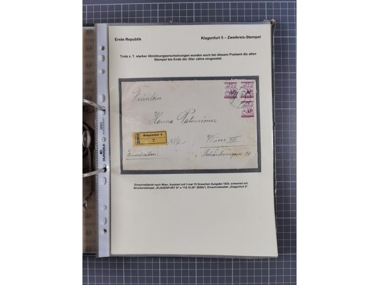 1756/1993 (ca.), reichhaltige Heimatsammlung “KLAGENFURT” mit über 650 Briefen und Karten, ab Vorphilatelie, dabei auch Posts