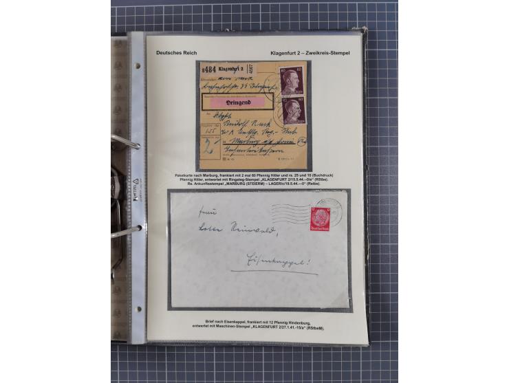 1756/1993 (ca.), reichhaltige Heimatsammlung “KLAGENFURT” mit über 650 Briefen und Karten, ab Vorphilatelie, dabei auch Posts