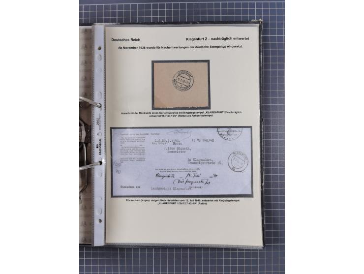 1756/1993 (ca.), reichhaltige Heimatsammlung “KLAGENFURT” mit über 650 Briefen und Karten, ab Vorphilatelie, dabei auch Posts