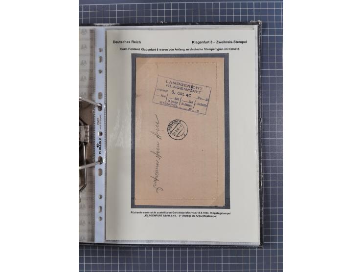 1756/1993 (ca.), reichhaltige Heimatsammlung “KLAGENFURT” mit über 650 Briefen und Karten, ab Vorphilatelie, dabei auch Posts