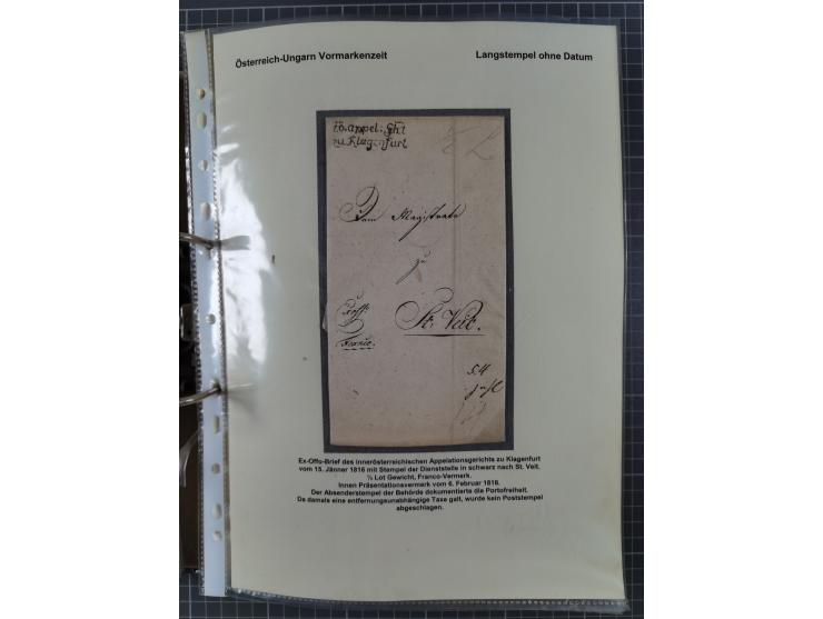 1756/1993 (ca.), reichhaltige Heimatsammlung “KLAGENFURT” mit über 650 Briefen und Karten, ab Vorphilatelie, dabei auch Posts