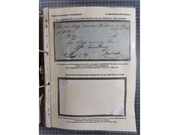 1756/1993 (ca.), reichhaltige Heimatsammlung “KLAGENFURT” mit über 650 Briefen und Karten, ab Vorphilatelie, dabei auch Posts