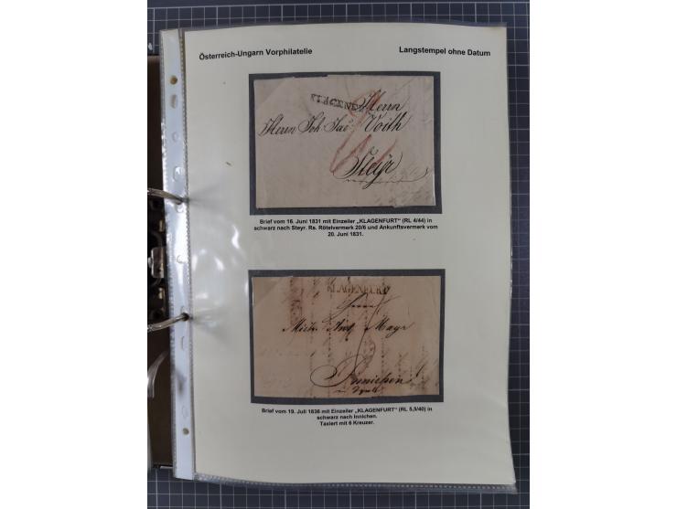 1756/1993 (ca.), reichhaltige Heimatsammlung “KLAGENFURT” mit über 650 Briefen und Karten, ab Vorphilatelie, dabei auch Posts