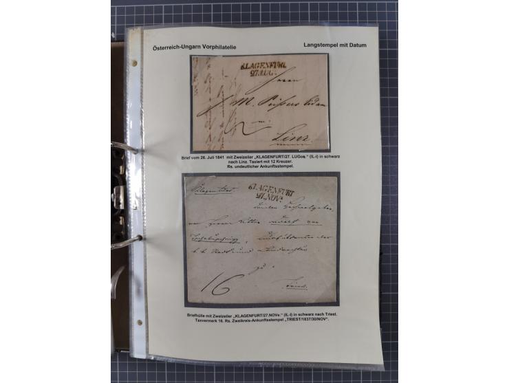 1756/1993 (ca.), reichhaltige Heimatsammlung “KLAGENFURT” mit über 650 Briefen und Karten, ab Vorphilatelie, dabei auch Posts