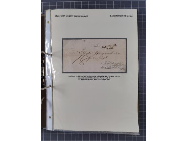 1756/1993 (ca.), reichhaltige Heimatsammlung “KLAGENFURT” mit über 650 Briefen und Karten, ab Vorphilatelie, dabei auch Posts