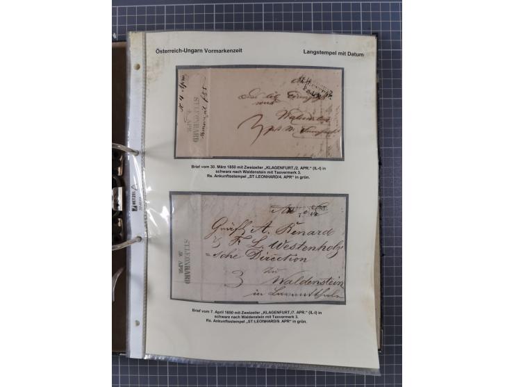 1756/1993 (ca.), reichhaltige Heimatsammlung “KLAGENFURT” mit über 650 Briefen und Karten, ab Vorphilatelie, dabei auch Posts