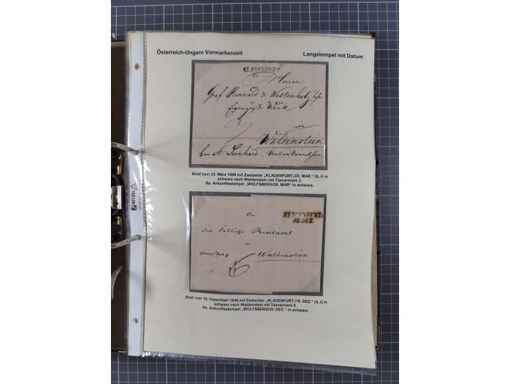 1756/1993 (ca.), reichhaltige Heimatsammlung “KLAGENFURT” mit über 650 Briefen und Karten, ab Vorphilatelie, dabei auch Posts