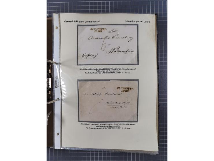 1756/1993 (ca.), reichhaltige Heimatsammlung “KLAGENFURT” mit über 650 Briefen und Karten, ab Vorphilatelie, dabei auch Posts