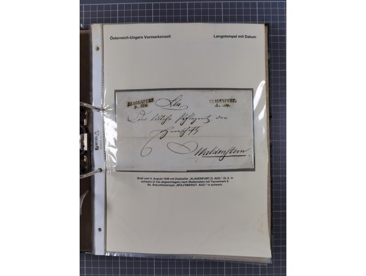 1756/1993 (ca.), reichhaltige Heimatsammlung “KLAGENFURT” mit über 650 Briefen und Karten, ab Vorphilatelie, dabei auch Posts