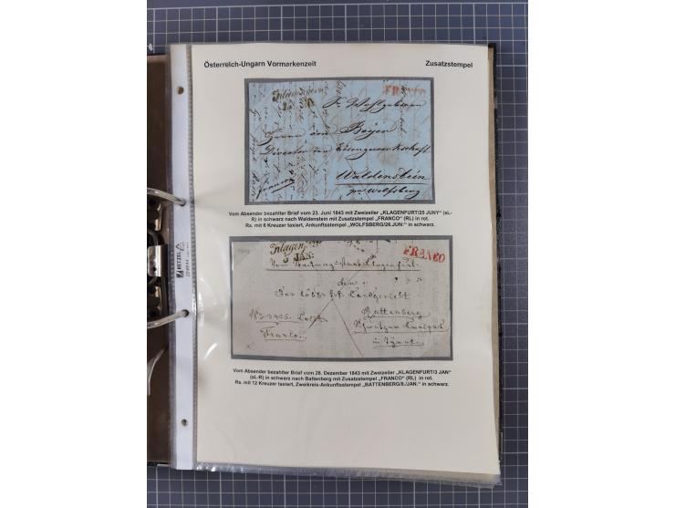 1756/1993 (ca.), reichhaltige Heimatsammlung “KLAGENFURT” mit über 650 Briefen und Karten, ab Vorphilatelie, dabei auch Posts