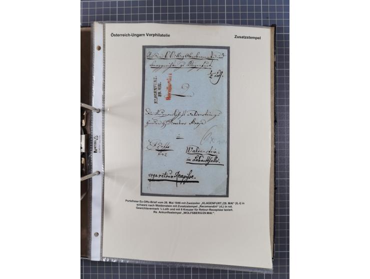 1756/1993 (ca.), reichhaltige Heimatsammlung “KLAGENFURT” mit über 650 Briefen und Karten, ab Vorphilatelie, dabei auch Posts