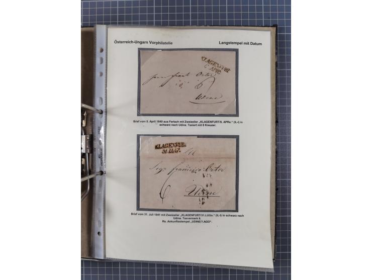 1756/1993 (ca.), reichhaltige Heimatsammlung “KLAGENFURT” mit über 650 Briefen und Karten, ab Vorphilatelie, dabei auch Posts