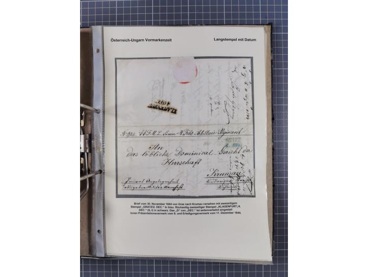 1756/1993 (ca.), reichhaltige Heimatsammlung “KLAGENFURT” mit über 650 Briefen und Karten, ab Vorphilatelie, dabei auch Posts