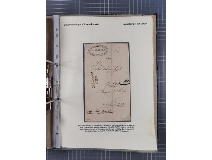 1756/1993 (ca.), reichhaltige Heimatsammlung “KLAGENFURT” mit über 650 Briefen und Karten, ab Vorphilatelie, dabei auch Posts