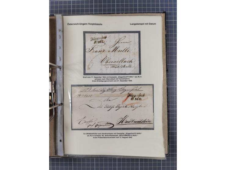 1756/1993 (ca.), reichhaltige Heimatsammlung “KLAGENFURT” mit über 650 Briefen und Karten, ab Vorphilatelie, dabei auch Posts