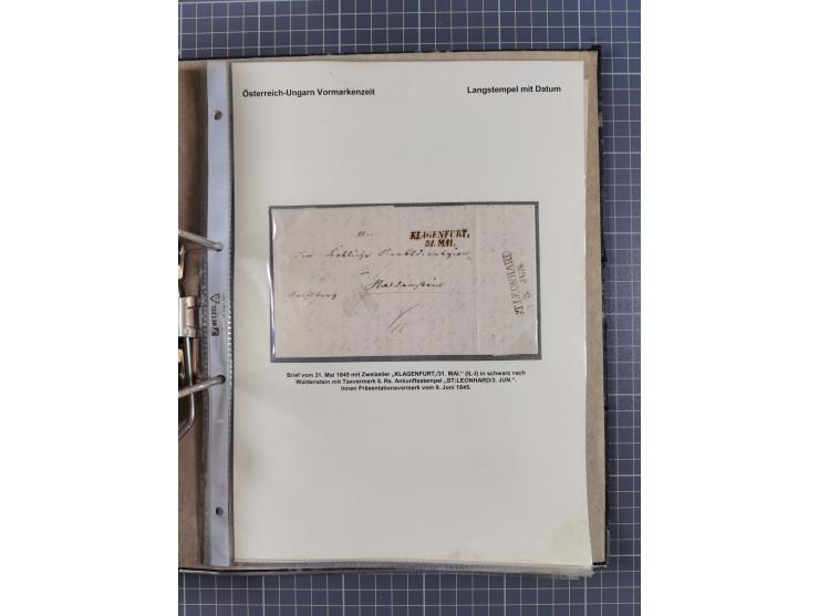 1756/1993 (ca.), reichhaltige Heimatsammlung “KLAGENFURT” mit über 650 Briefen und Karten, ab Vorphilatelie, dabei auch Posts