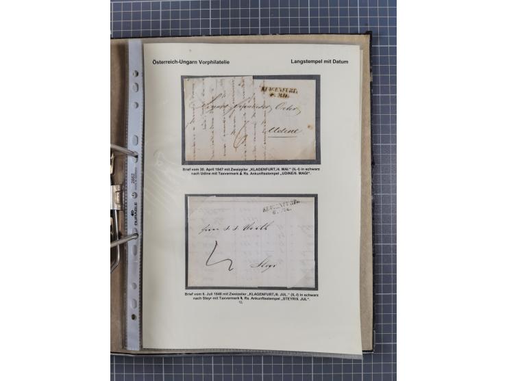 1756/1993 (ca.), reichhaltige Heimatsammlung “KLAGENFURT” mit über 650 Briefen und Karten, ab Vorphilatelie, dabei auch Posts