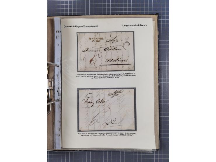 1756/1993 (ca.), reichhaltige Heimatsammlung “KLAGENFURT” mit über 650 Briefen und Karten, ab Vorphilatelie, dabei auch Posts