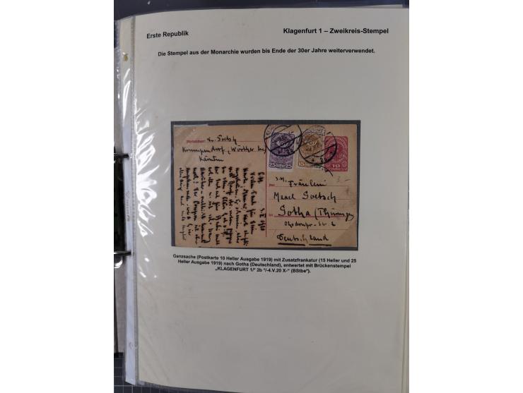 1756/1993 (ca.), reichhaltige Heimatsammlung “KLAGENFURT” mit über 650 Briefen und Karten, ab Vorphilatelie, dabei auch Posts