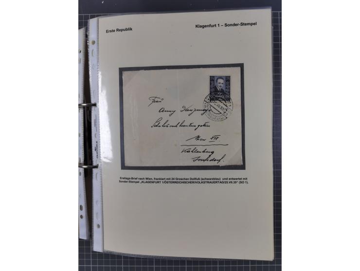 1756/1993 (ca.), reichhaltige Heimatsammlung “KLAGENFURT” mit über 650 Briefen und Karten, ab Vorphilatelie, dabei auch Posts