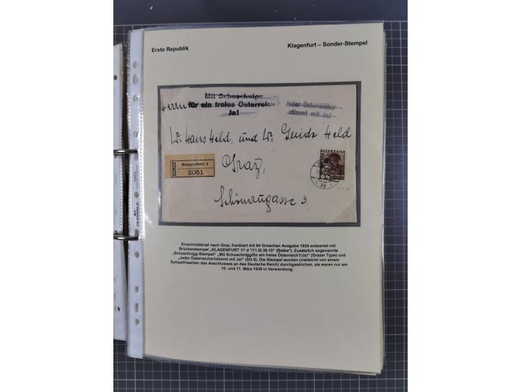 1756/1993 (ca.), reichhaltige Heimatsammlung “KLAGENFURT” mit über 650 Briefen und Karten, ab Vorphilatelie, dabei auch Posts