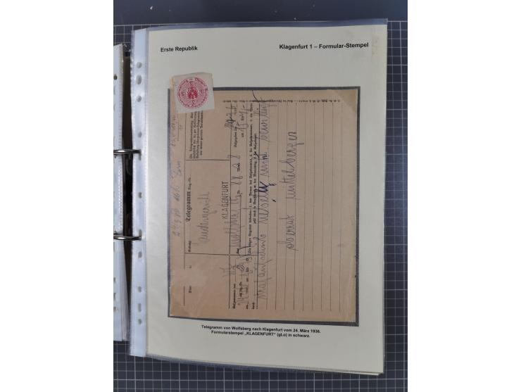 1756/1993 (ca.), reichhaltige Heimatsammlung “KLAGENFURT” mit über 650 Briefen und Karten, ab Vorphilatelie, dabei auch Posts