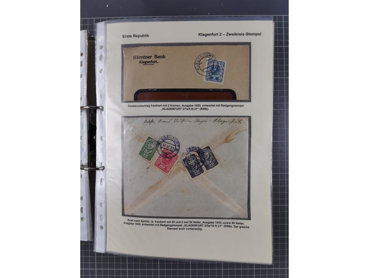 1756/1993 (ca.), reichhaltige Heimatsammlung “KLAGENFURT” mit über 650 Briefen und Karten, ab Vorphilatelie, dabei auch Posts