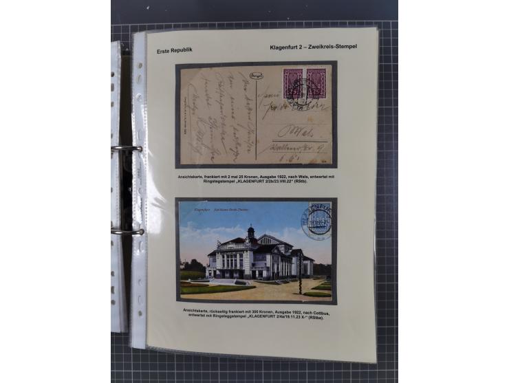 1756/1993 (ca.), reichhaltige Heimatsammlung “KLAGENFURT” mit über 650 Briefen und Karten, ab Vorphilatelie, dabei auch Posts