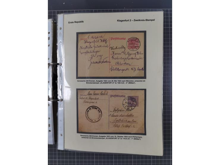 1756/1993 (ca.), reichhaltige Heimatsammlung “KLAGENFURT” mit über 650 Briefen und Karten, ab Vorphilatelie, dabei auch Posts