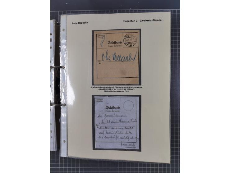 1756/1993 (ca.), reichhaltige Heimatsammlung “KLAGENFURT” mit über 650 Briefen und Karten, ab Vorphilatelie, dabei auch Posts