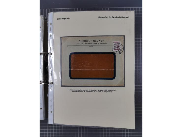 1756/1993 (ca.), reichhaltige Heimatsammlung “KLAGENFURT” mit über 650 Briefen und Karten, ab Vorphilatelie, dabei auch Posts