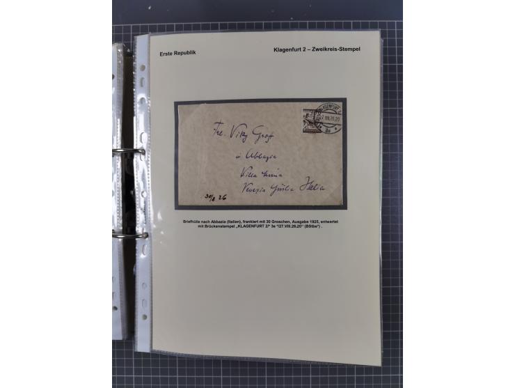 1756/1993 (ca.), reichhaltige Heimatsammlung “KLAGENFURT” mit über 650 Briefen und Karten, ab Vorphilatelie, dabei auch Posts