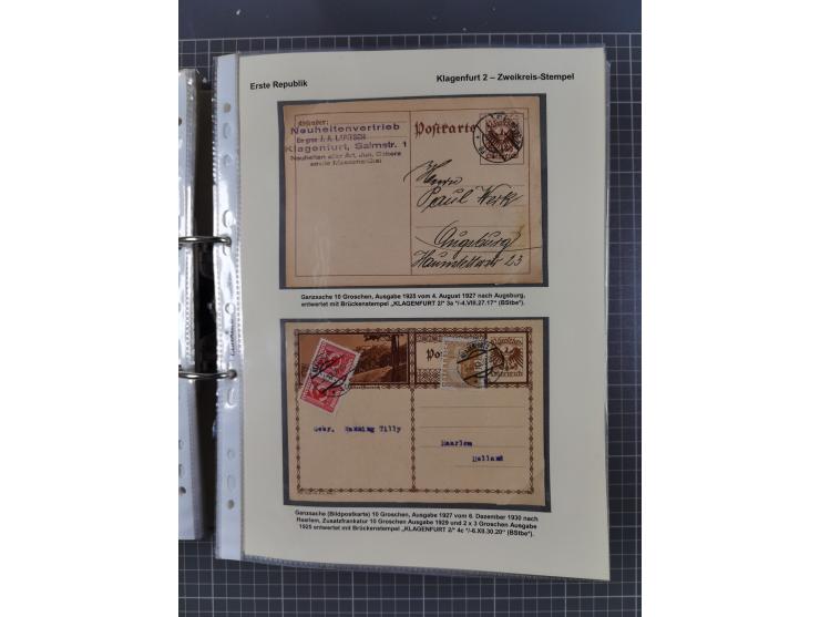 1756/1993 (ca.), reichhaltige Heimatsammlung “KLAGENFURT” mit über 650 Briefen und Karten, ab Vorphilatelie, dabei auch Posts