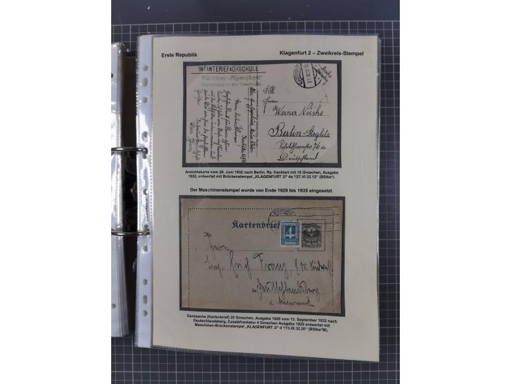 1756/1993 (ca.), reichhaltige Heimatsammlung “KLAGENFURT” mit über 650 Briefen und Karten, ab Vorphilatelie, dabei auch Posts