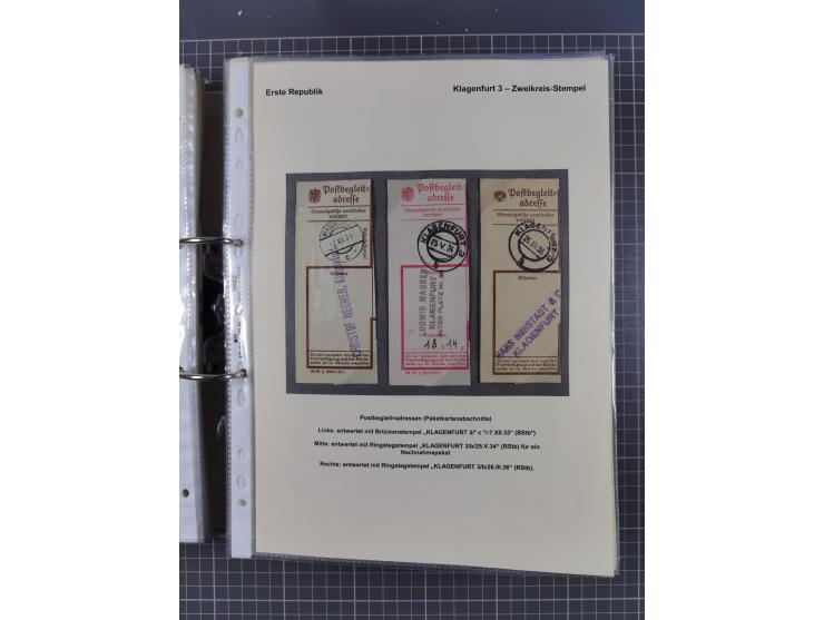 1756/1993 (ca.), reichhaltige Heimatsammlung “KLAGENFURT” mit über 650 Briefen und Karten, ab Vorphilatelie, dabei auch Posts