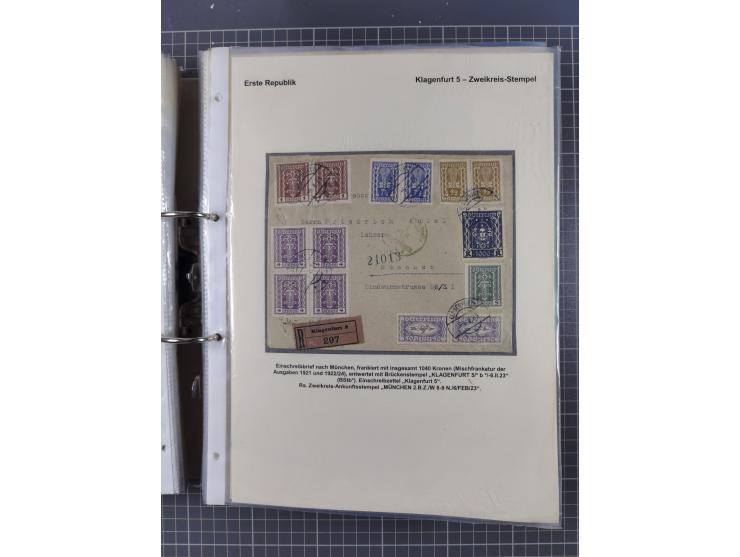 1756/1993 (ca.), reichhaltige Heimatsammlung “KLAGENFURT” mit über 650 Briefen und Karten, ab Vorphilatelie, dabei auch Posts