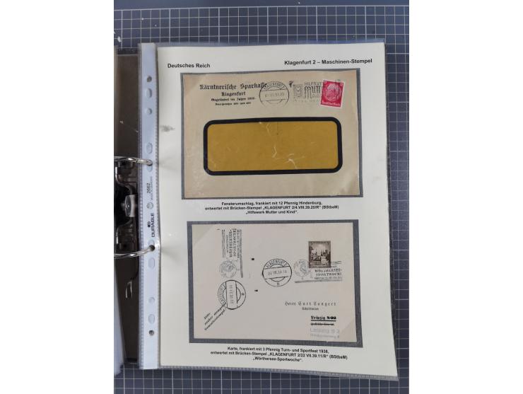 1756/1993 (ca.), reichhaltige Heimatsammlung “KLAGENFURT” mit über 650 Briefen und Karten, ab Vorphilatelie, dabei auch Posts