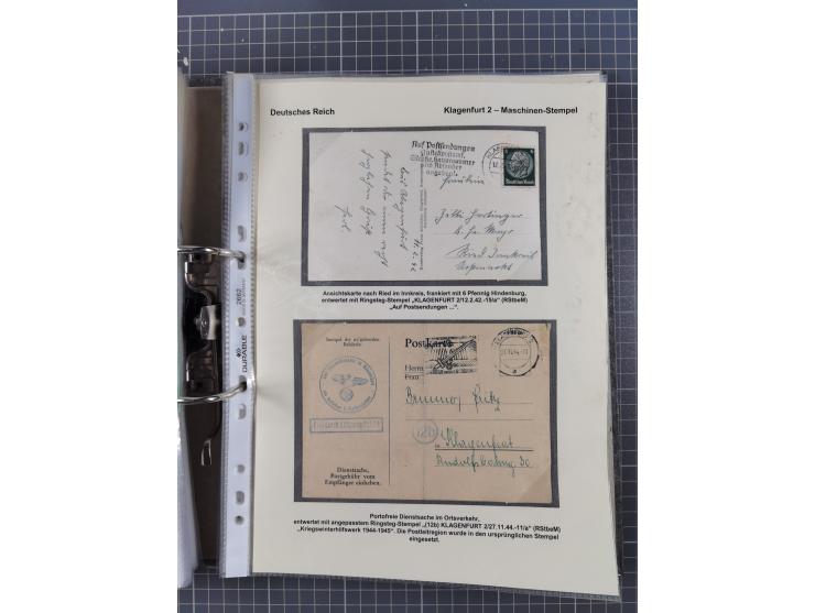 1756/1993 (ca.), reichhaltige Heimatsammlung “KLAGENFURT” mit über 650 Briefen und Karten, ab Vorphilatelie, dabei auch Posts